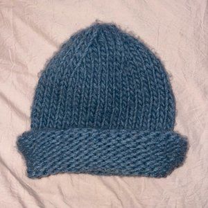 Brandy Melville Blue Crochet Beanie
